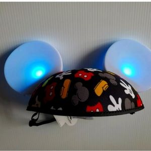 Authentic Disney Parks Mickey Mouse Made W/Magic Ear Hat Light Up The Glow Works